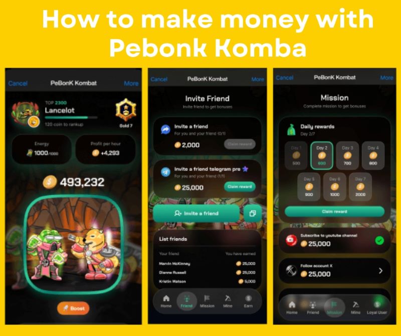 How to make money from Pebonk Kombat?