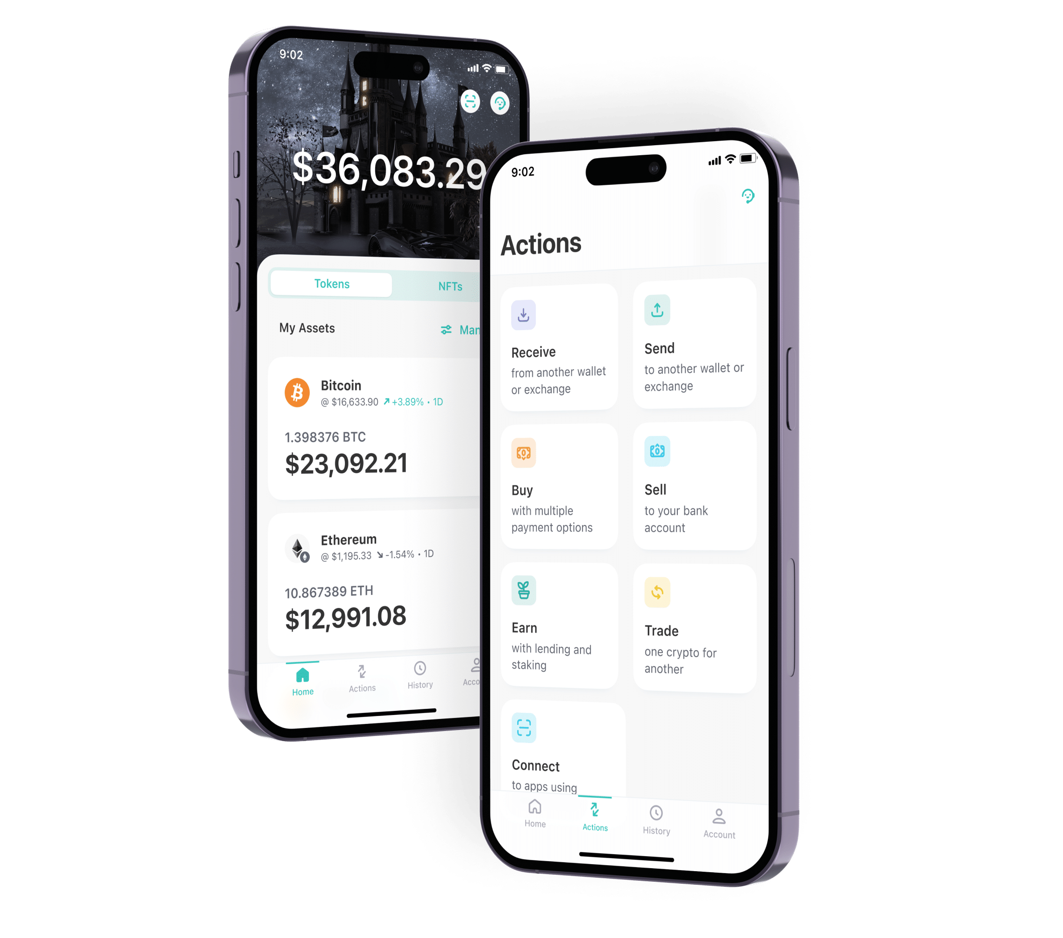 Coinbase mobile wallet app interface